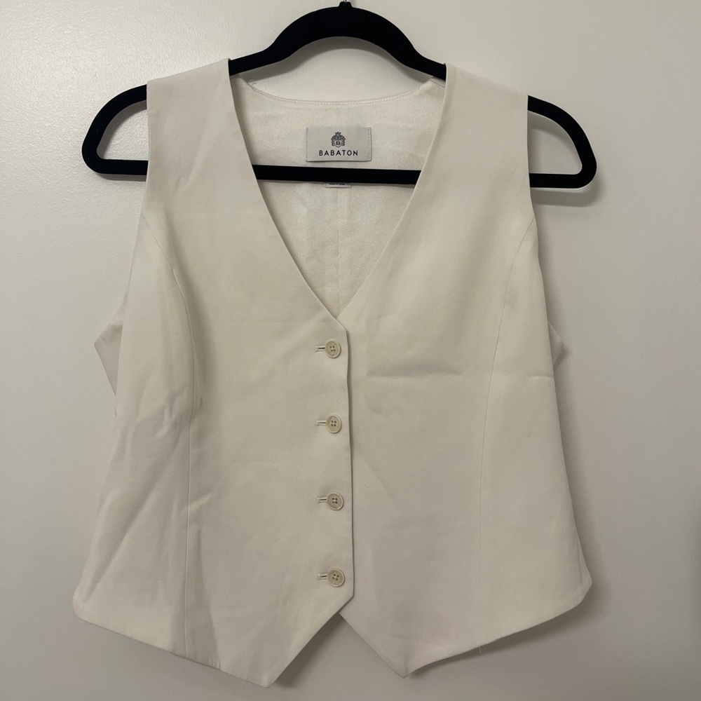 Babaton Women's Ivory Button-Down Blouse